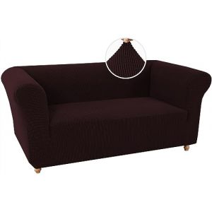 WJHDWYD Housse de canap&eacute; Extensible Chesterfield, antid&eacute;rapante, r&eacute;sistante aux Taches, Housse de canap&eacute; Extensible 3 Places avec accoudoirs, Tissu Ultra Doux(Marrone,2 Posti) (WJHDWYD FURNITURE SOFA, neuf)