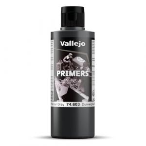 Vallejo Primers Peinture Acrylique Dunkelgrau RAL7021 S&eacute;chage Rapide pour A&eacute;rographe Mod&eacute;lisme et Figurines 200 ml (Craftelier, neuf)