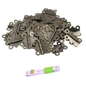 CZNBZIU 4Pcs Iron Made Archaize Mini Butterfly Hinge Degree For Jewelry Box Wooden Box Cabinet Drawer Bronze Color With Screws (GuangZhouQianLingXueShangMaoYouXianGongSi, neuf)