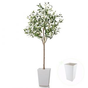 INSANYJ Olivier Artificiel 180cm, Plantes Artificielles Interieur Ext&eacute;rieur, Fausse Plante Verte D&eacute;coration, Grande Plante Artificielle pour la Maison, Salon, Chambre, Bureau, Jardin (INSANYJ, neuf)