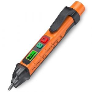 Testeur Electrique, Proster Testeur de Tension NCV 12-1000V/48V-1000V Détecteur de Tension Ecran Testeur de Stylo Sans Contact Alarme Sonore Test de Fil de Phase/Neutre, Lampe de Poche (TIMEEU, neuf)