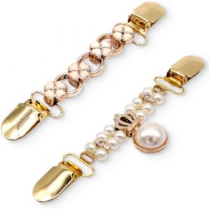 NJCXOLA 2 pi&egrave;ces Clips pull vintage,Cardigan Clip,broche femme vetement,Clips Cardigan Clips &agrave; Ch&acirc;le en Argent Clip cinch clip Cardigan Femme pour gilet, fermeture cape (CELTIC MANUFACTURING, neuf)