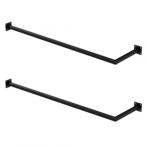 ML-Design 2x Tringle à Vêtements d'Angle, P30 x L110 cm, Noir, Acier Inoxydable, Tringle de Penderie Forme L, Portemanteau à Montage Mural, Porte-vêtements, Tringle à Linge, Matériel de Montage Inclus (ECD-Germany, neuf)