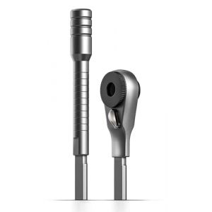 GALVANOX Jeu de clés plates à cliquet et rallonge d'embout pour outils multiples, conçu pour une utilisation avec les modèles Leatherman, tournevis à cliquet (argent) (Encased Ltd, neuf)