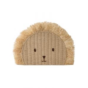 VERTBAUDET Panier de rangement Lion en corde de papier et raphia beige TU (VERTBAUDET, neuf)