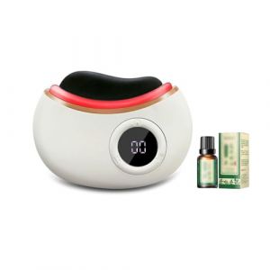 HAGJII Gua Sha Visage Avec Th&eacute;rapie Par Lumi&egrave;re Led Appareil Anti Rides Visage Pour Raffermir La Peau Et Soulager Les Poches Appareil De Massage Pour Le Cou Et Le Visage(Black Bian Stone A) (hengwangjia, neuf)