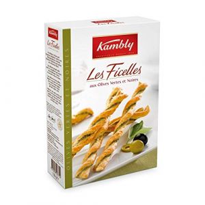 KAMBLY - Ficelles Aux Olives Vertes 100G - Lot De 4 - Offre Special (La Famille &agrave; Table! - LF&agrave;T!, neuf)