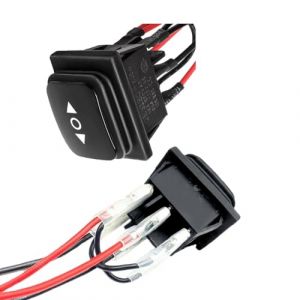 Switian 2x Interrupteur &agrave; Bascule DPDT 3 Positions ON-OFF-ON, Momentan&eacute; DC12V 10A DPDT AC 125V 250V, avec Fils - pour Voiture, Bateau, Camping-car (Ytian, neuf)