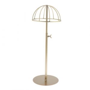 Wig Stand Présentoir à chapeaux vintage en métal, présentoir à perruques de table, présentoir à têtes de mannequin doré, étagère de rangement, présentoir à casquettes Wig Display Holder (xiaoxiwenuk, neuf)
