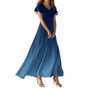 Générique Robe Longue Femme Chic Et Elegant Mariage Annee 20 Vichy pour Mode Annee 60 sous Robe Amincissante De Mariee Bal Femme Rouge (A16,XL) (⭐ leHengME ® Clearance Sale Save 50% ⭐, neuf)