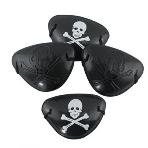 CALLARON 6 Pi&egrave;ces Cache-&oelig;il Pirate Imprim&eacute; Lot Pour Halloween F&ecirc;tes Cosplay Cache-&oelig;il Halloween Cache-&oelig;il De Pirate &Eacute;cusson De &Eacute;cusson Imprim&eacute; (Raindrops On Roof, neuf)