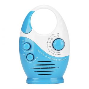 Sarini Radio de Douche &eacute;tanche, Radio AM FM Portable avec Conception &agrave; Crochet, Haut-Parleur int&eacute;gr&eacute;, adapt&eacute;e &agrave; la Salle de Bain, &agrave; la Cuisine et &agrave; l'ext&eacute;rieur (Sarini EU, neuf)