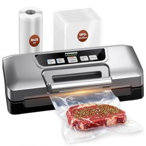 GAVASTO Machine Sous Vide Alimentaire 90kPa,20L/min Machine Sous Vide&ensp;Professionnel, Soude-sac Puissant Avec Double Pompe et LED Intelligente, Modes Aliment Sec & Humide, Coupe-sacs Int&eacute;gr&eacute;, Livr&eacute; ave (ZuoJoy, neuf)