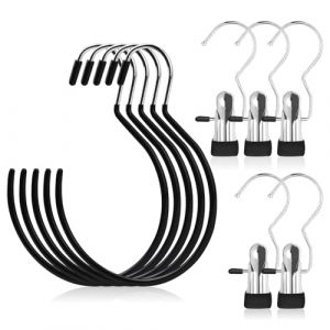 Pinces à Linge et Cintre Pince Élégantes par - Ensemble de 5 Pinces à Linge Inox, 5 Pinces Porte-écharpe - Idéal Pour Tenir à Serviette, Scarf Hanger, Porte Ceinture (DBGH, neuf)