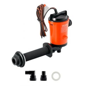 VEVOR Pompe A&eacute;ration de Vivier Bateau 12 V 800 GPH avec Moteur Amovible, R&eacute;sistante &agrave; la Corrosion, Tube Courb&eacute; &agrave; 90&deg;, Pompe A&eacute;rateur de Vivier Puits d'App&acirc;t Submersible pour Eau Douce et Eau Sal&eacute;e (VEVOR Direct Store FR, neuf)