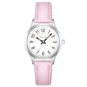 CIVO Montre Enfant Fille Garcon: Analogique Montre Bracelet en Cuir Rose - Montres Adolescent Facile &agrave; Lire &Eacute;tanche Lumineux Cadeau Fille 4-12 Ans (YIRAN Fashion, neuf)