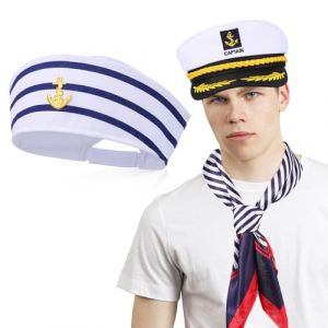 DEARMAMY Ensemble De Chapeaux De Marin Pour Femme Chapeau De De Croisière Avec Costume Marin (Liiane, neuf)