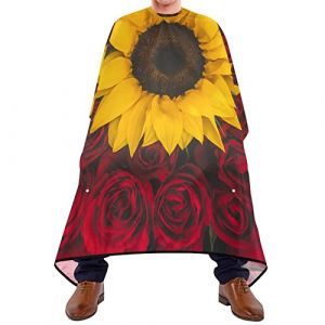 Tournesol Rose Rouge Robe De Coiffure Anti-Taches Peignoir Coiffure Accessoires Blouse Coiffeur Pour Instituts De Beaut&eacute; Barbiers Barber (ytuqqq, neuf)