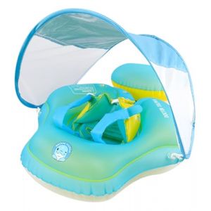 Octonyluck Bouee Bebe, Bou&eacute;e B&eacute;b&eacute; avec Auvent SPF 50+, Bouee Bebe Piscine, Bou&eacute;e Enfant Piscine Bouees, Si&egrave;ge de Piscine avec Auvent Amovible pour B&eacute;b&eacute; 3 Mois-36 Mois (Octonyluck Store, neuf)