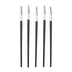 LALADEFIEE 5 pièces Stylo Silicone pour Modelage Argile et Nail Art Pinceaux Souples Multi-embouts pour Sculpture Peinture et Pâte à Modeler Outils de Sculpture et Détail Précis (Yowanr, neuf)