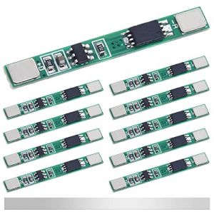 DAOKAI 10 Pcs 1S 3.7V 3A Carte de Protection de Batterie au Lithium BMS PCB Protection Board 18650 Module de Chargeur pour Batterie au Lithium Li-ion avec Bande de Nickel (DAOKAI EU, neuf)