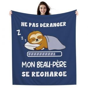 Amorea Ne Pas D&eacute;ranger Mon Beau-p&egrave;re se Recharge Couverture pour Beau-p&egrave;re de la Part de sa Belle-Fille de Son Gendre Anniversaire F&ecirc;te des p&egrave;res Cadeau de No&euml;l Cadeau Humoristique (Beau-p&egrave;re b) (Amorea Home, neuf)