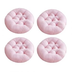 Mozzeilee Coussin de Chaise Rond, Coussin de Si&egrave;ge Doux Int&eacute;rieur Ext&eacute;rieur pour Chaises de Salle &agrave; Manger 40x40cm, Tapis de Chaise pour Fauteuils Jardin Canap&eacute; en Rotin pour Chambre Sol Camping (Rose (Mozzeilee, neuf)