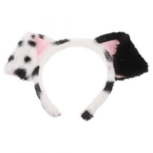 TOPPERFUN Serrage-T&ecirc;te Oreilles de Dalmatien en Peluche Douce Bandeau Noir et Blanc pour Adulte Accessoire Cosplay et F&ecirc;te Serrage-T&ecirc;te D&eacute;guisement Chien Chiot L&eacute;ger et Confortable (Linuya, neuf)