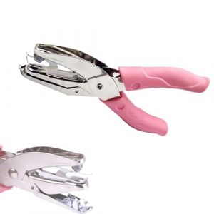 FIBOUND Poin&ccedil;onneur Portable Rose avec Design Unique, Poin&ccedil;on &agrave; un Seul Trou de 6 mm, Poin&ccedil;onneuse Circulaire Portative en M&eacute;tal et Plastique Rose (FIBOUND EU, neuf)