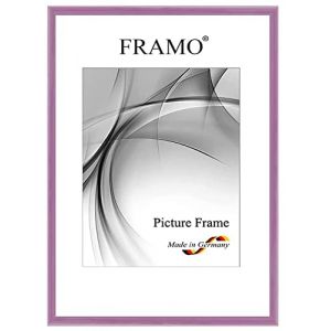 FRAMO Cadre photo étroits 32 x 45 cm en bois massif | Vieux-Rose brillant | Couleur/taille sélectionnable | Cadre pour affiches | Puzzles | Photos N°124 (Framecenter24_online, neuf)