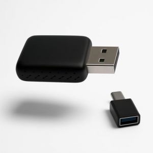 Générique Clé carplay sans Fil USB Smart dongle iOS 10 ou Plus Android Auto 11 ou Plus - Compatible avec Tous Types de véhicules (sauf Tesla et BMW) Bluetooth 5.0 WiFi 5G + Adaptateur USB C Offert (BCHP, neuf)