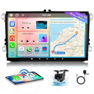 Hikity 8 Core 4GB+64GB Android 15 Autoradio pour VW Golf 5 6 Passat Polo Tiguan Touran Caddy Skoda Radio sans Fil CarPlay Android Auto Bluetooth 9" écran Voiture Radio Navi Caméra de Recul HiFi WiFi (Hikity Electronic, neuf)