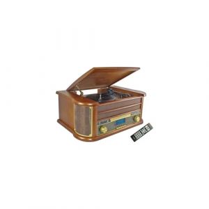 INOVALLEY RETRO29-E Cha&icirc;ne Hifi vinyle style r&eacute;tro Bluetooth - Lecteur CD/K7 Audio/FM/USB (SONO-ENERGIE, neuf)