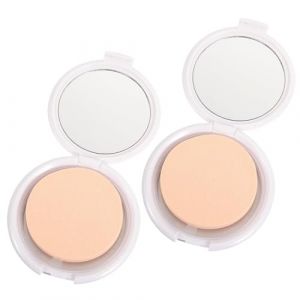 STOBAZA 2 pièces Boîte à Fond de Teint Vide avec Miroir Étui Portable Mince pour Poudre et Base Teintée Houpette Compacte pour Maquillage Déplacement (Vitong, neuf)