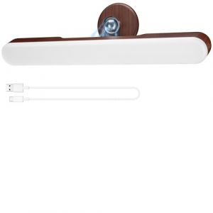 Rinfency Sans Fil Miroir Coiffeuse Led Pour Miroir, Rechargeable 4000 mAh Lumiere Coiffeuse Lampe, Autocollant Lumière Coiffeuser Pivotant à 360° Amovible et Portable（Nussbaum） (Rinfency, neuf)