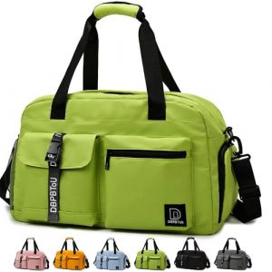 DBPBToU Sac de Voyage pour Homme et Femme, Sac de Sport avec Compartiment pour Chaussures, Travel Bag Imperm&eacute;able avec Compartiment Humide, Utilis&eacute; comme Sac de Gym/Sac de Piscine (Vert) (Facaishu, neuf)