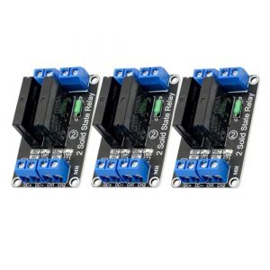 Lot de 3 modules de relais &agrave; 2 canaux 5 V CC - Compatible avec Arduino et Raspberry Pi, carte de relais de commutation &agrave; faible niveau (Mohicans, neuf)