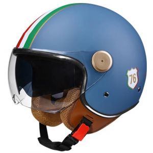 Casque Ouvert Moto 3/4, Casque Unisexe-Adulte Ouvert avec Double Visière Solaire, Demi-Casque Moto Modulable Style Rétro Vintage Approuvé Dot/ECE (zyhanghogn, neuf)