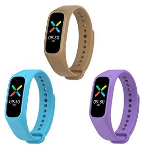 SMYAOSI 3 Pièces Bracelet pour Oppo Band/Oneplus Band, TPU De Remplacement Bande, Sport Accessoire Réglable Bracelet pour Oppo Band/Oneplus Band Smartband (Marron+Violet+Bleu) (songmyi, neuf)