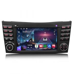 Erisin Qualcomm 8-Core 8GO+128GO Android 14 Autoradio GPS pour Mercedes Benz Classe E W211 CLS Classe W219 7" IPS &Eacute;cran Tactile Bluetooth 5.1 sans Fil CarPlay Android Auto Dab+FM Radio DSP WiFi Canbus (ErisinofficialDVD, neuf)