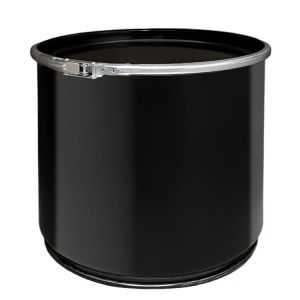 F&ucirc;t en acier de 30 litres avec couvercle amovible - F&ucirc;t d'huile en m&eacute;tal - Convient pour l'aspiration de poussi&egrave;re cyclonique - Noir (JerrycanshopNL, neuf)