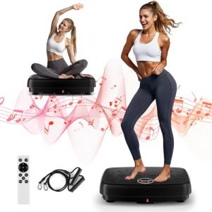 Plateforme Vibrante Perte de Poids, MOSUNY Plateforme Vibrante de Massage Lymphatique, Modèle 2025 Amélioré à Double Moteur Plaque Vibrante, Capacité de 204 kg, 1 à 120 Niveaux (dunzhuaiyixi, neuf)