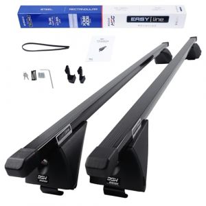 Dgh System Barres de Toit Easy Line Advanced 120 cm Compatible avec Peugeot 308 SW Break 2014-2021 avec Barres longitudinales ferm&eacute;es, verrouillable, 90 kg (DGHSystem, neuf)