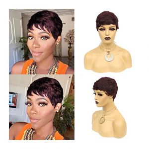 Perruques Cheveux Humains Perruques de cheveux humains droites courtes couleur cheveux humains petites perruques femmes noires bon marché perruques de cheveux humains Cheveux Humains Tressage De Cheve (daichuncc11, neuf)