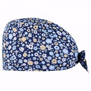 EIHI 1 Pièces Calot Chirurgien, Chapeaux De Travail, Réglable Imprimé Coton Bonnet Casquette Turban, Unisexe Chapeau De Beauté avec Bandeau Absorbant,Calot Chirurgien Femme,Calot Femme(Fleurs) (EIHI, neuf)