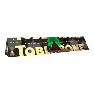 TOBLERONE - Barre Toblerone au Chocolat Noir avec Nougat au Miel et aux Amandes - Chocolat de No&euml;l - Id&eacute;e Cadeau de No&euml;l - &agrave; Partager ou &agrave; Offrir - Barre de 360g (Plaisir & Snacking, neuf)
