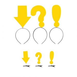 6 Pi&egrave;ces Symbole &Eacute;pingle &agrave; Cheveux, Bandeaux Pour Cheveux Mignons Amusants Avec Pointe, Bandeaux En Forme De Fl&egrave;che, Convient &agrave; La Plupart Des F&ecirc;tes, Shopping, Enfants, Adolescents, Adultes (Jaune) (Zrklno, neuf)