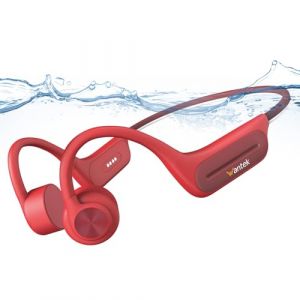 Wantek Casque Conduction Osseuse Bluetooth, &Eacute;couteurs Open Ear &Eacute;tanches IP68 avec M&eacute;moire MP3 32GB,8H Autonomie, pour Natation,Course &agrave; Pied,Cyclisme et Fitness (wantek, neuf)