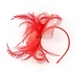 Bandeau Femme Rétro Plume - Fleur Pince à Cheveux Bibi Bibi Cocktail Mariage Fête Headwear (Youyijiabaihuo, neuf)