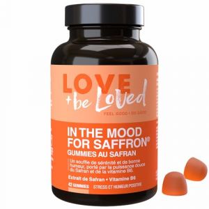 GUMMIES SAFRAN et B6｜Anti-Stress, &Eacute;quilibre &Eacute;motionnel et Bonne Humeur｜Ultra Dos&eacute; (45mg)｜Ar&ocirc;me Naturel Mangue Bio｜Vegan, 99% Naturel & Fabriqu&eacute; en France｜42 Gummies｜Love and be Loved (Gummies Love and be Loved, neuf)